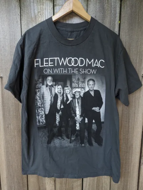 Fleetwood Mac On With The Show T Shirt 2014 2015 Large Gray Short Sleeve