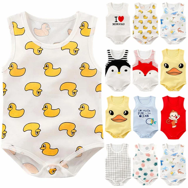 Tuta Tuta Neonata Neonata Tuta Tuta Estiva Senza Maniche Abiti
