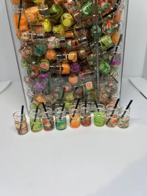 Joblot 500 Cocktail Miniature Drink Glasses Fruit Straws Dolls House