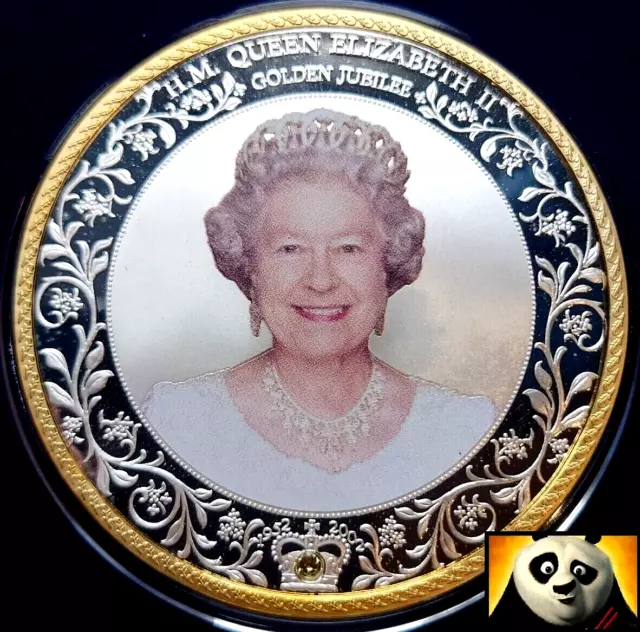 2018 Large Proof 70mm Queen Elizabeth HRM QE II Golden Jubilee Coin Medal