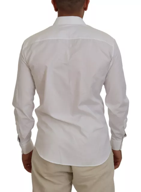 DSQUARED2 Shirt White Cotton Collared Long Sleeves Formal IT48/US38/M RRP 750usd 3