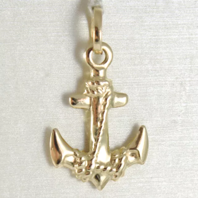 Pendentif en or Jaune 750 18K, Ancre Marine Pendentif, Longueur 2.3 CM