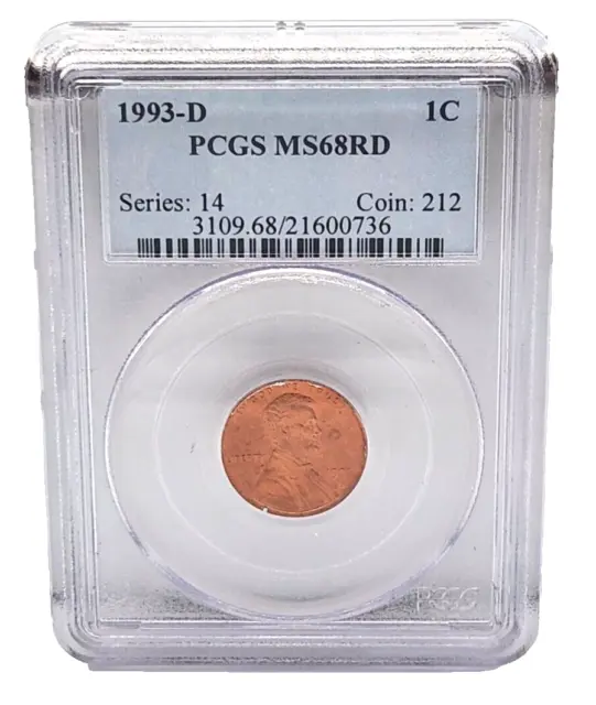 1993-D PCGS MS68RD Lincoln Cent (1C Penny)