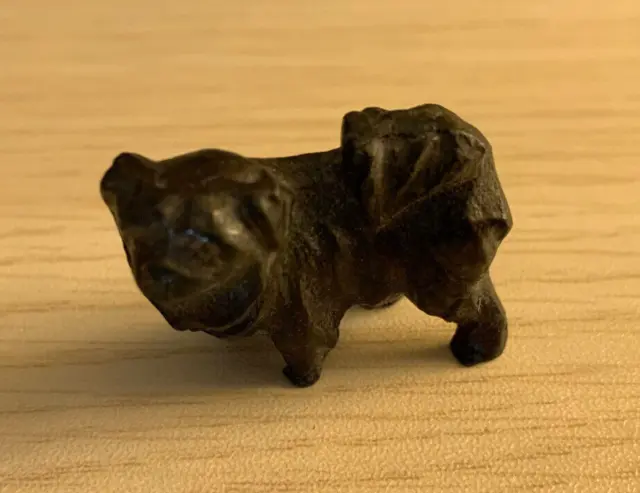 VTG Cast Metal Pekingese Dog Figurine 1.25"