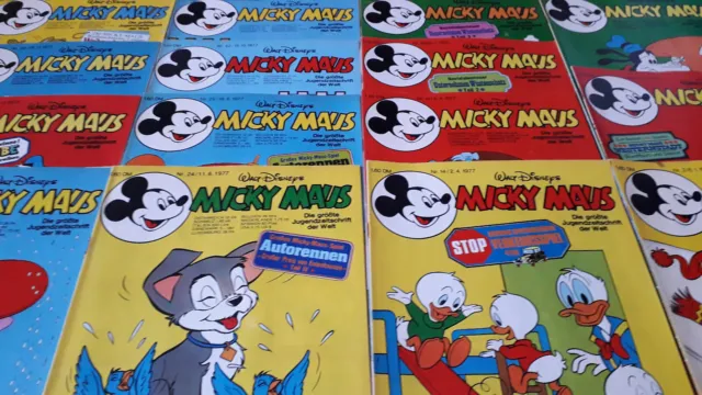 Walt Disneys Micky Maus - Konvolut 15 Comichefte von 1977 Z1-2 EHAPA