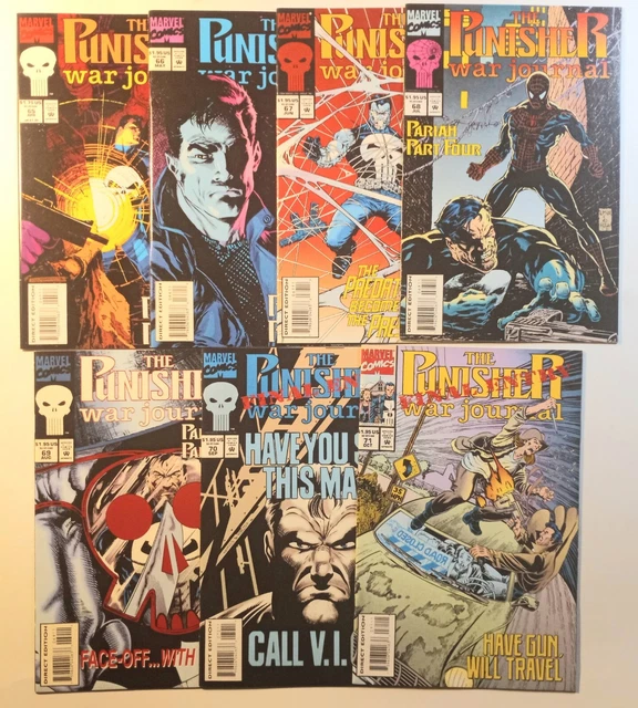 The Punisher War Journal #65 - #71 Volume 1. 7 comic book Lot HUGE PUNISHER SALE