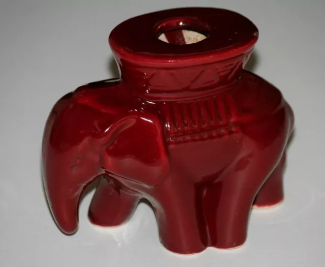 Elephant bougeoir ancien céramique Poet Laval Vintage Ceramic Candle Holder