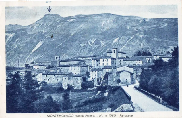 Montemonaco  - Ascoli Piceno -Panorama ,- Vg,1952