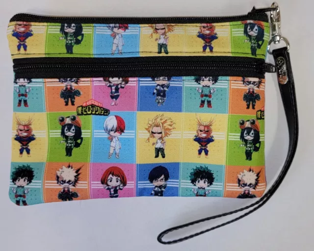 My Hero Academia Chibi Anime Wallet / Clutch Bag With Detachable Wrist Strap