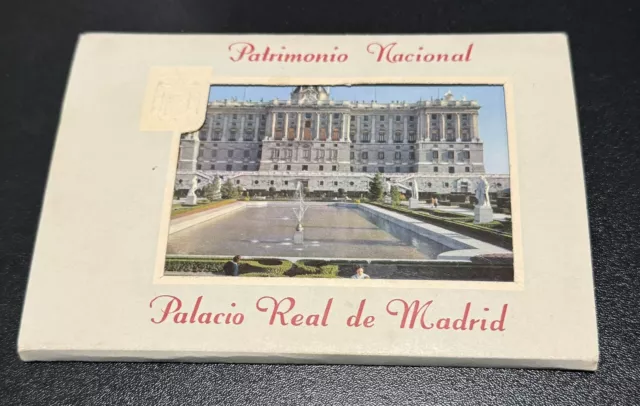 Palacio Real Madrid Spain Souvenir Book of 10 Postcards 6"x4"Vintage 1950s