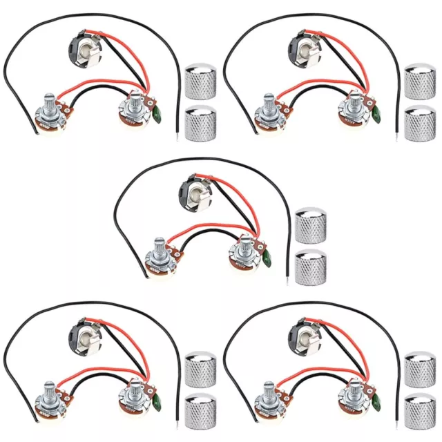 5 Sets Potentiometer Harness Knobs for Guitar Tool Supplies