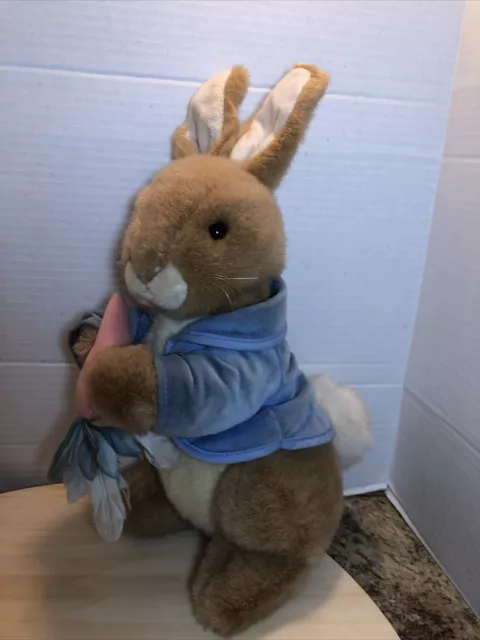 Beatrix Potter Peter Rabbit Plush Toy Stuffed Animal Bunny with Carrot by Eden