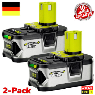 Plus Li-ion rb18l50 p108 p104 BATTERIA 2x 18v 5.0ah per RYOBI BATTERIA ORIGINALE ONE 