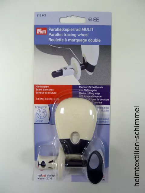 PRYM Parallelkopierrad Multi Kopierrädchen Parallel Kopierrad Kreiderad 610943