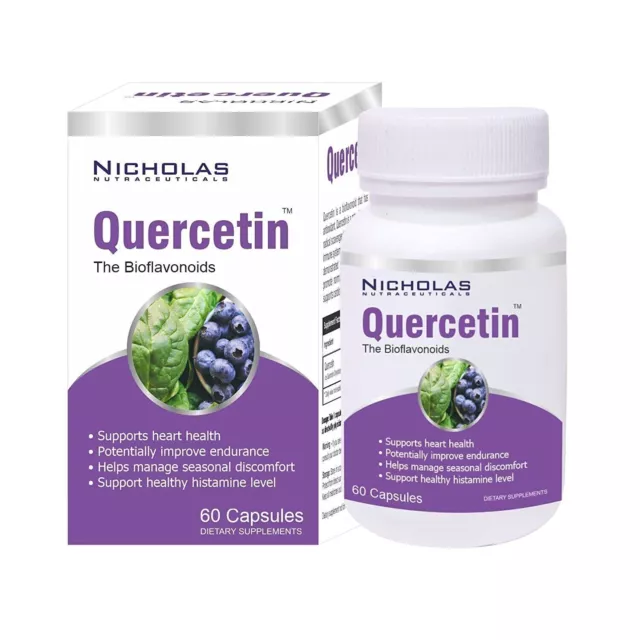 Nicholas Nutracéuticos Quercetina 100mg-60 Cápsulas para Salud Del Corazón