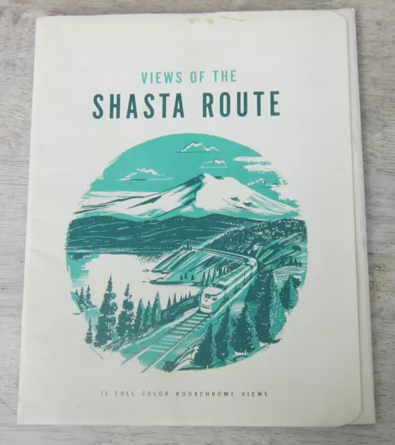 Views Of The Shasta Route  16 Full Color Kodachrome Scenes - Southern Pacific Rr