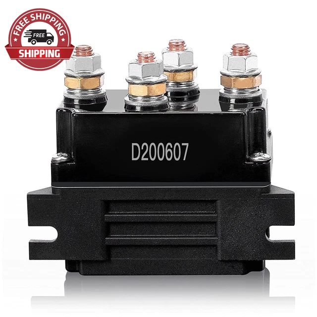 BIGTUR 500A 12V Winch Relay Solenoid Replacement Contactor for 8000-15000Lb ATV