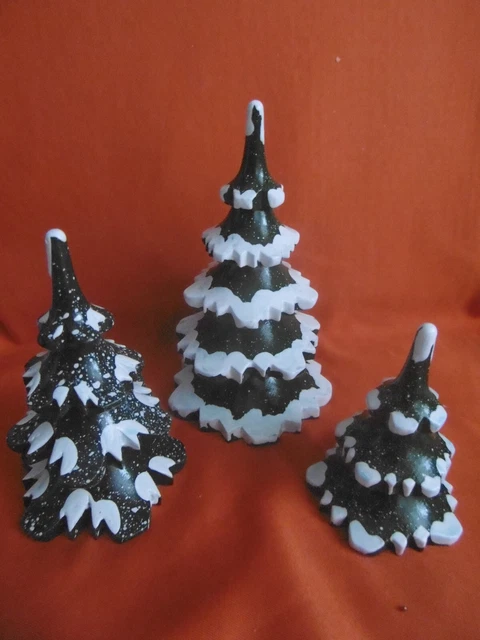 Hubrig Winterkinder "Winterbaäume" 3 Stück - Wiki - Erzgebirgische Volkskunst