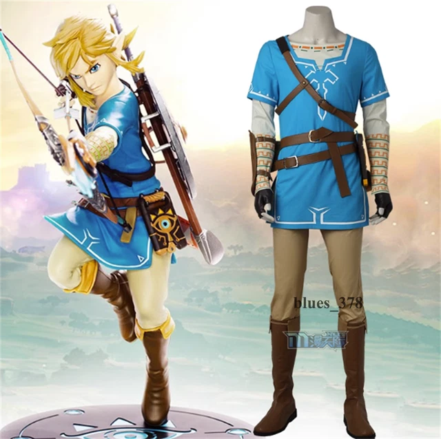 The Legend of Zelda Breath of the Wild Link Tunic Halloween Cosplay Costume Suit