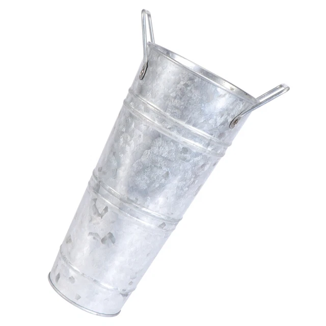 Metal Umbrella Stand Holder Floor Vase Freestanding Rack Silver