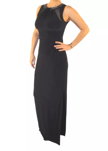 Lauren Ralph Lauren Geneva Embellished Jersey Gown Navy Size 6