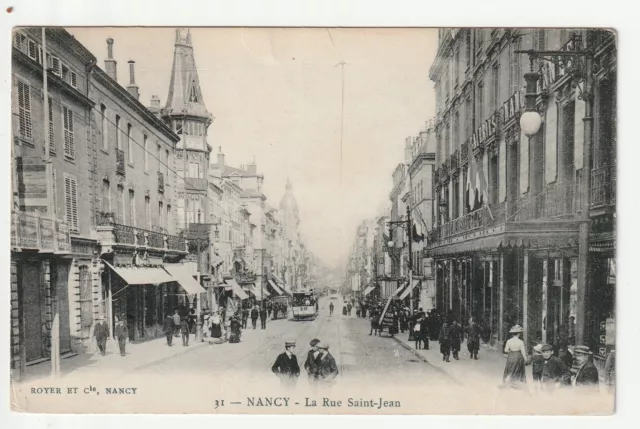 NANCY - Meurthe & Moselle - CPA 54 - la rue St Jean - les Galeries de Nancy