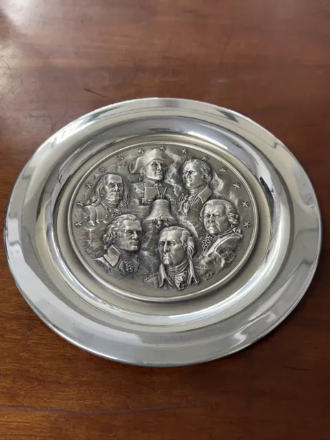 American Mint Fathers of Liberty Sterling Silver Plate