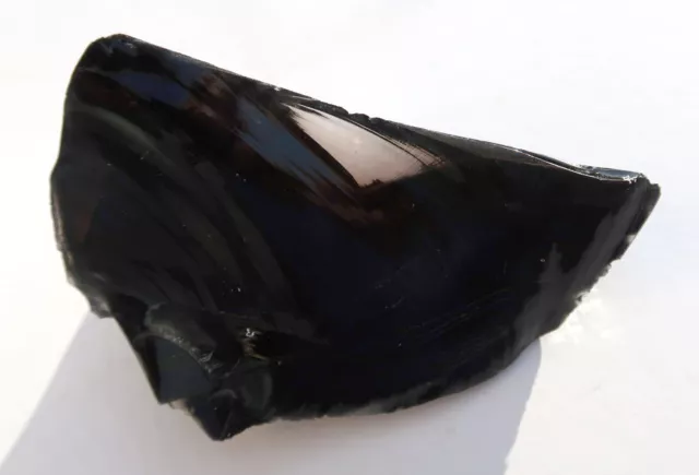 Obsidian, Lamellen-Obsidian, Rohstein, Mineral, 140 g., 85 mm (M1523)