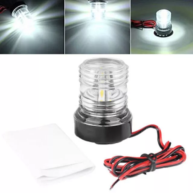 1x Marine Boat Yacht Stern Anchor LED Navigation Light All Round 360° White Lamp