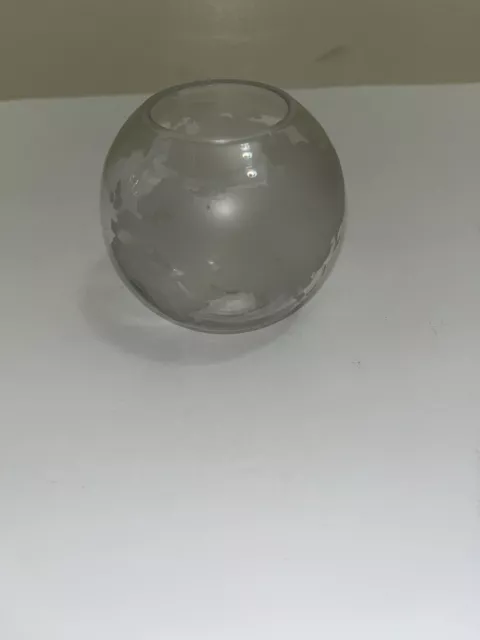 Small Glass Globe Of The World Bowl