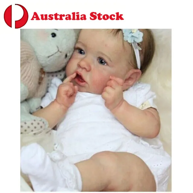 18Inch Twins Reborn Baby Doll Lifelike Full Body Silicone Doll Newborn Girl  Gift