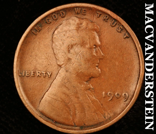1909 VDB Lincoln Wheat Cent-Semi Key Better Date #N9514