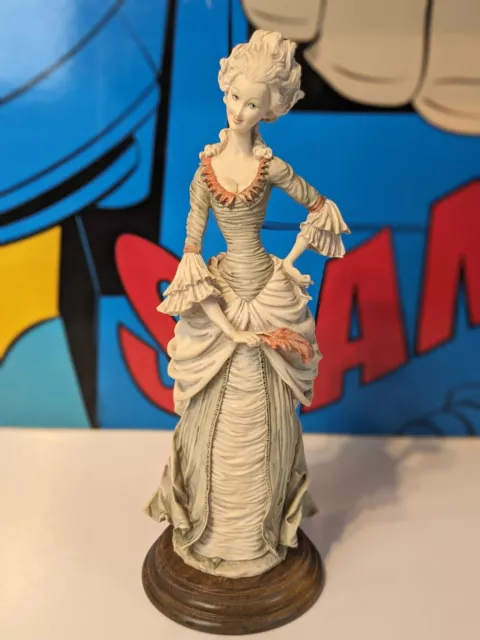 Giuseppe Armani Florence Capodimonte Signed Lady With Grey Dress - 27 Cms