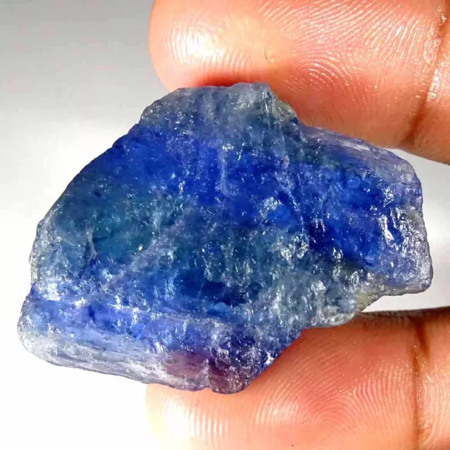 92.25 Cts 100% Natural Blue Tanzanite Rough Cabochon Loose Gemstone 28x37x12 mm