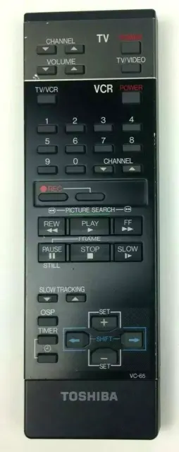 TOSHIBA VC-65 Remote Control TV/VCR Combo