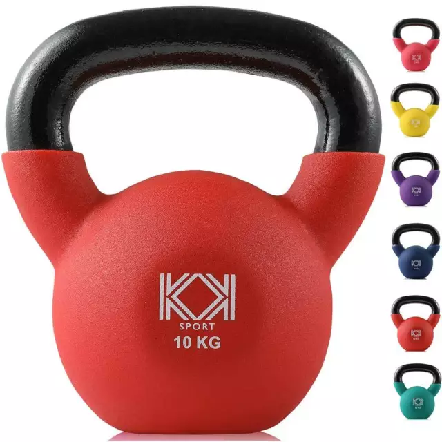 KK Neoprene Kettlebells 2Kg-14kg Cast Iron Weights Strength Exercise Training