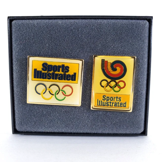 VINTAGE SPORTS ILLUSTRATED 1988 Seoul Olympic Games Set of 2 Pins 4.95