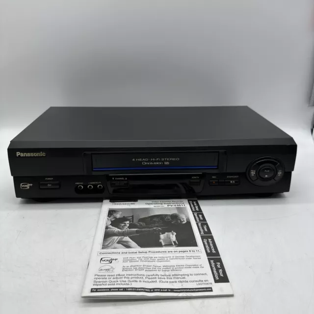 Panasonic VCR Plus 4-Head Omnivision PV-V4611 Video Cassette Player No Remote