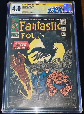 Fantastic Four #52 "1st Black Panther" Comic Book Signed Autograph Stan Lee CGC