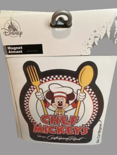 Disney Parks Chef Mickey Contemporáneo Resort Troquelado Imán Nuevo con Etiqueta