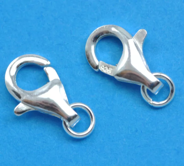 925 Sterling Silver Lobster Clasp Claw Carabine Trigger Jewellery Findings