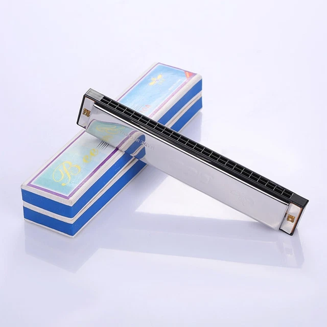 Harmonica C Clé 19.5 2.5 2.1cm Cadeaux Métal + Résine Instruments de Musique