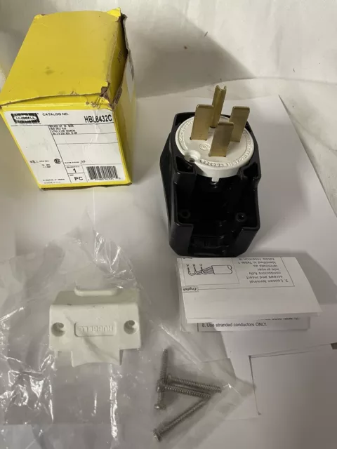 Hubbell HBL8432C NMEA 15-30P, 3 Pole 4 Wire Grounding 30A 250V