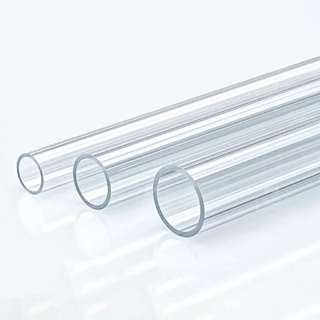 Clear Plastic Acrylic Tube 250mm Lengths Perspex® 8 10 12 14 - 18mm Diameter