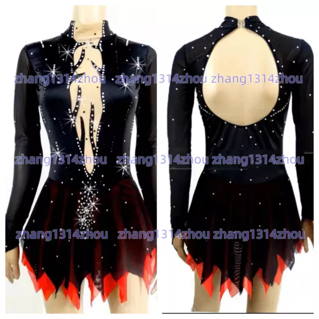 The new ice figure skating dress is available in custom sizes