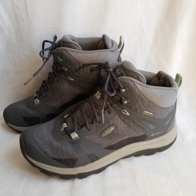 Keen Terradora II Mid WP Boot Grey Womens Hiking Trail Size 7.5