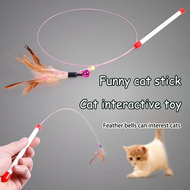pour chat Avec Bell Chat Teaser Barre d'attache Baguette plume Bâton de chaton
