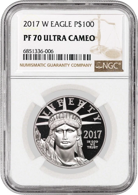 2017 W $100 Proof American Platinum Eagle 1 oz .9995 Fine NGC PF70 Ultra Cameo