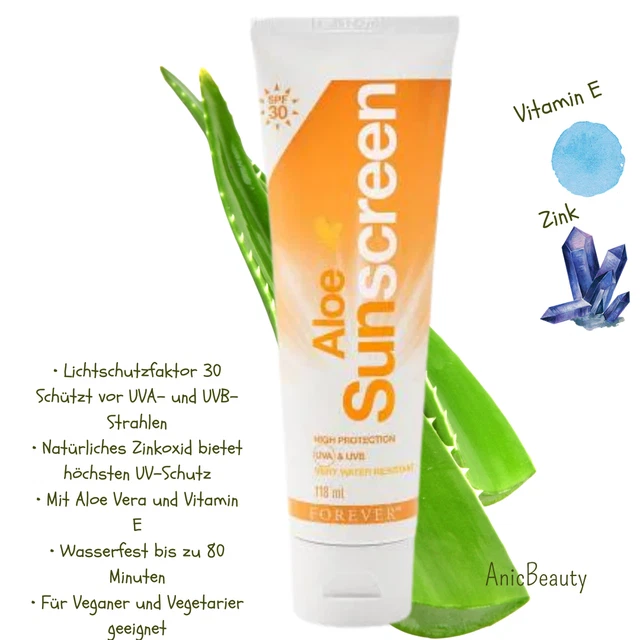 Aloe Vera Sunscreen SPF 30- The Highest Level Of UV Protection-Natural Zinc Oxid