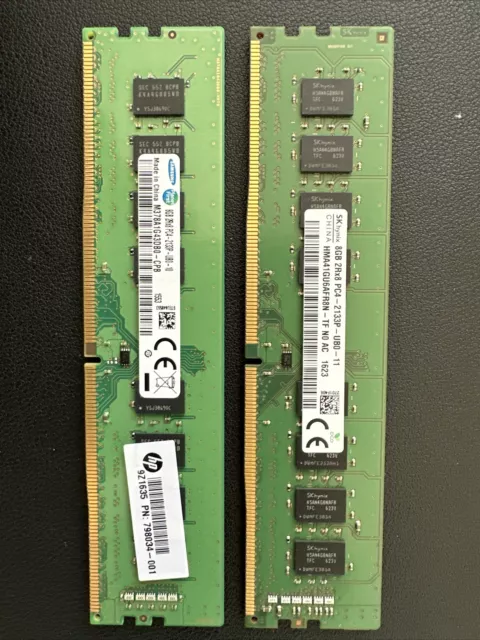 2 x 8GB (16GB) 2133MHz 2Rx8 PC4-17000 / PC4-2133P DDR4 Desktop RAM / Memory